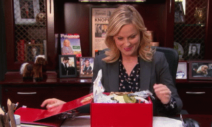 parks-and-recreation-lesley-present-trash-filled-with-trash-1387362216A.gif